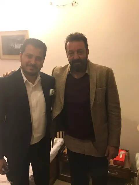 Tushar Kumar with actor Sanjay Dutt